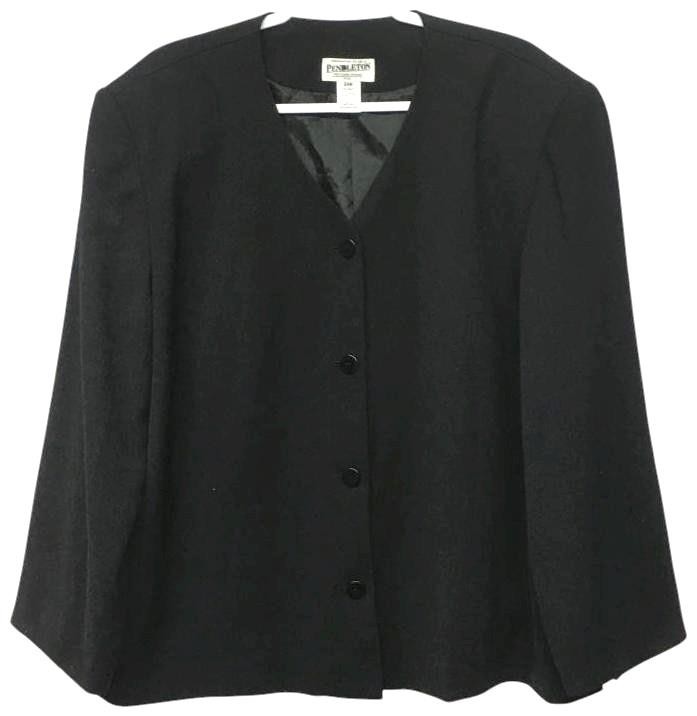 Pendleton 24W jacket black lined button down stre… - image 1