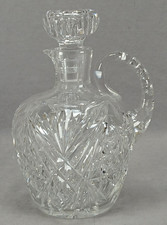 Signed Hawkes Marion Pattern American Brilliant Period Cut Glass Whiskey Jug