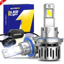 Pair AUTOONE H13 9008 LED Headlight Bulbs Hi/Low Beam 6500K Bright White 80000LM