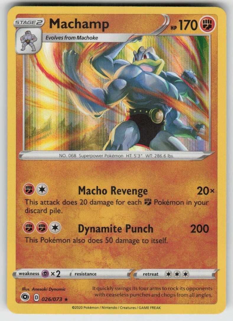 GGC-3 Machamp 26/73 Holo Rare Champion's Path