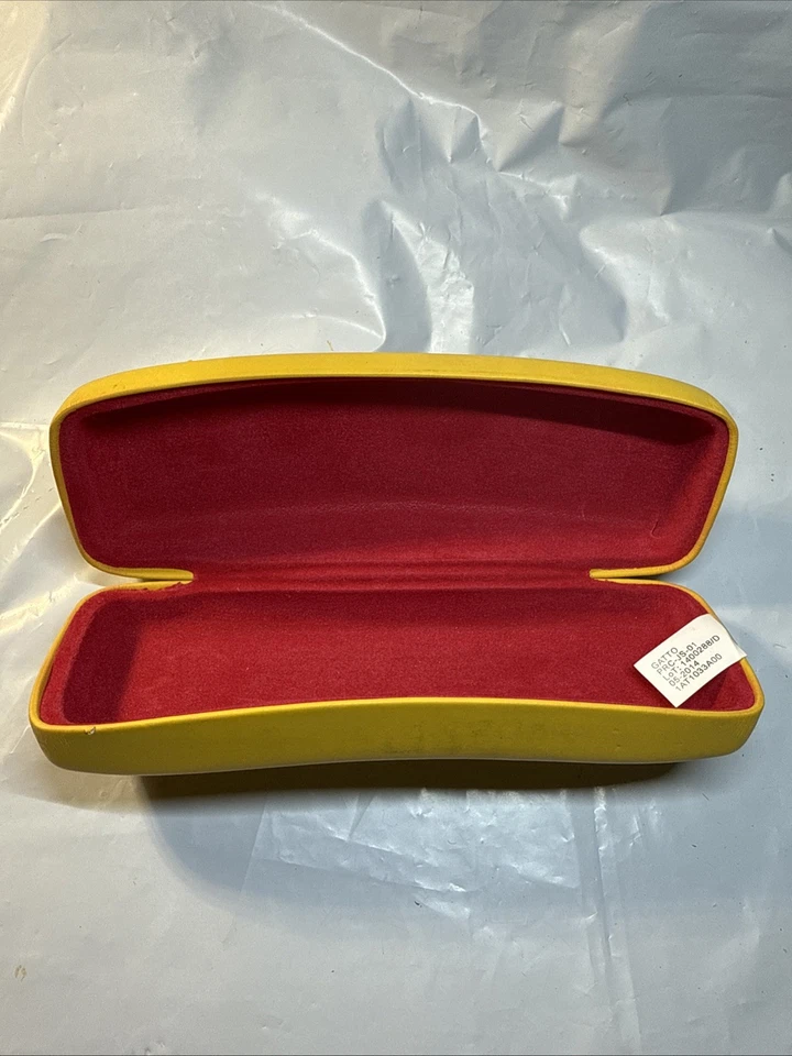 Gafas de sol o gafas Ray-Ban estuche rígido amarillo/forro interior rojo Foto 2 de 2