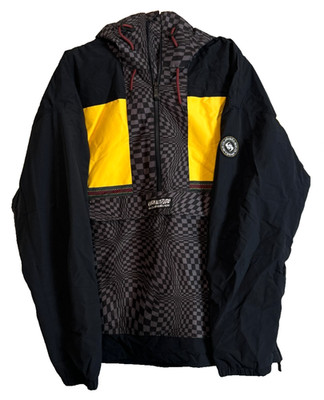 NWT Quiksilver Men's High Altitude True Black Warped Checker Print Dry Flight M