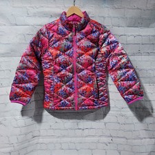 The North Face 550 Girls Pink Quilted Puffer Down Jacket Youth Girls Large 14/16