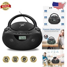 Portable CD Boombox Bluetooth AM/FM Radio USB MP3 Stereo Sound Bass Boost