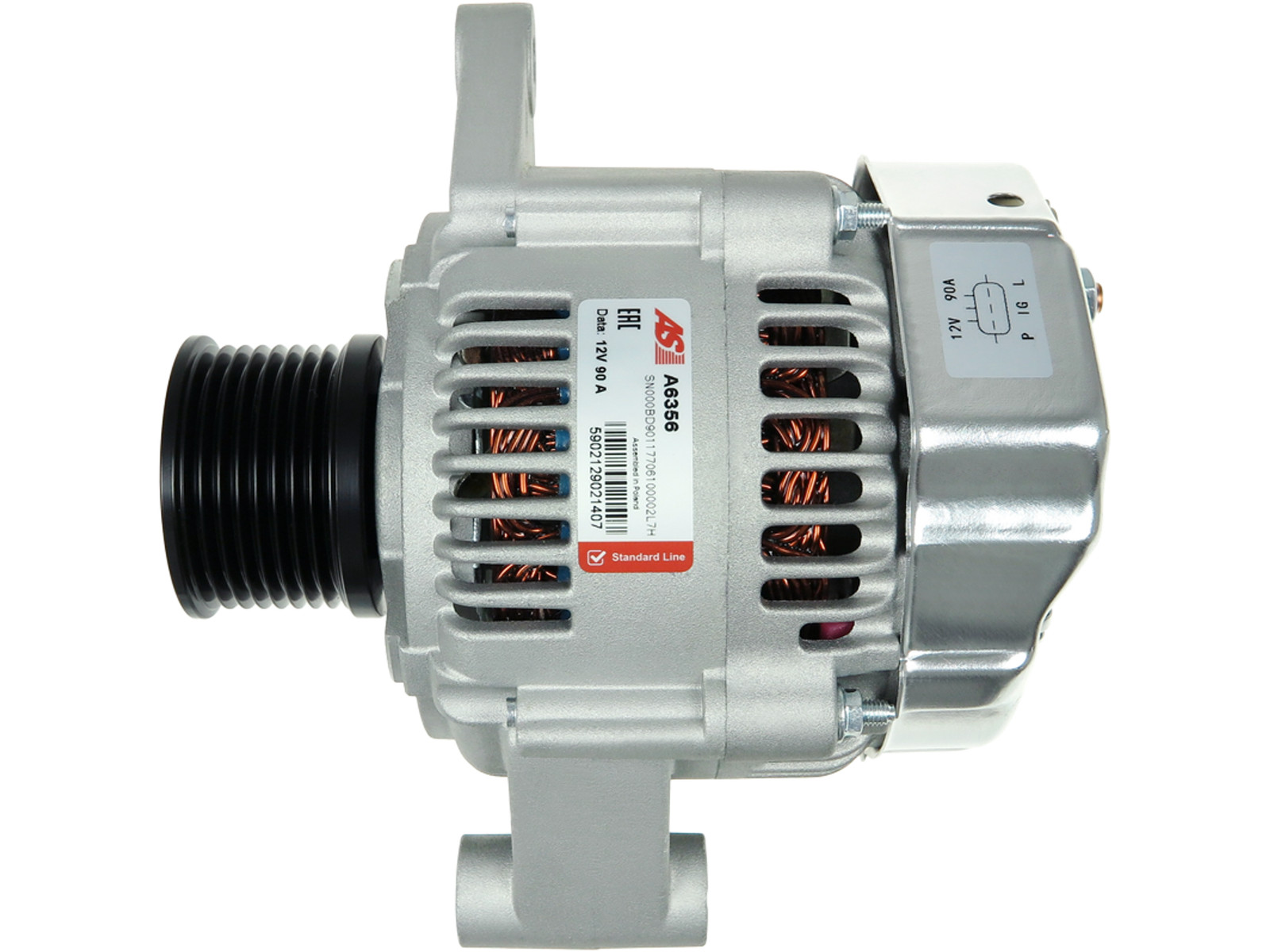 Brand New Alternator 12V 90A w/AP OE 102211-9090 L197mm OD55mm PL_3302