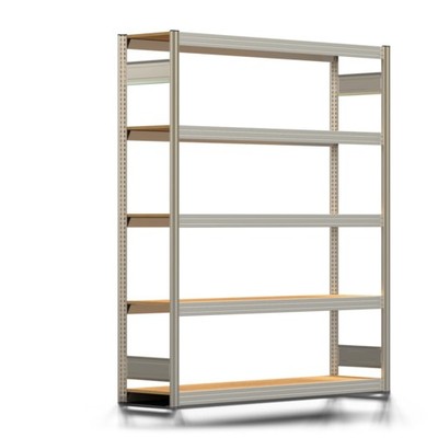 Schwerlastregal Lagerregal 2000 x 1695 x 400 mm (HBT) / 5 Holzböden je 350 kg