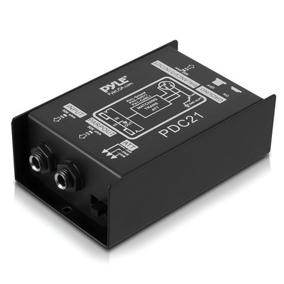 Pyle Premium Direct Injection Audio Box - 2.36'' x 1 Count (Pack of 1), Black 