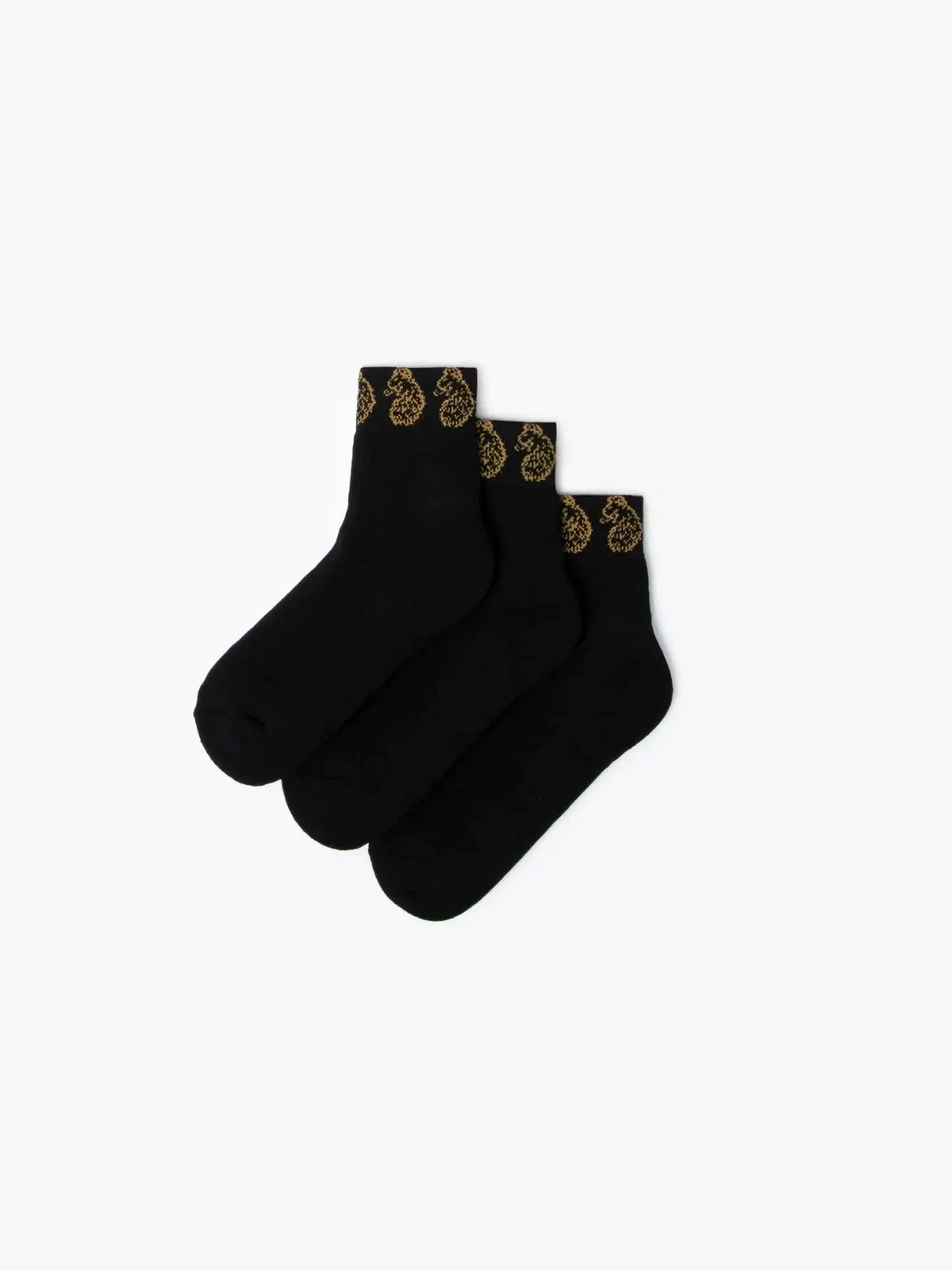 LUKE Zale Ankle Socks 3 Pack – Cotton Blend, Iconic Lion Head Embroidery