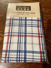 Eddie Bauer Home Flannel Plaid Single Sham Standard Size NEW