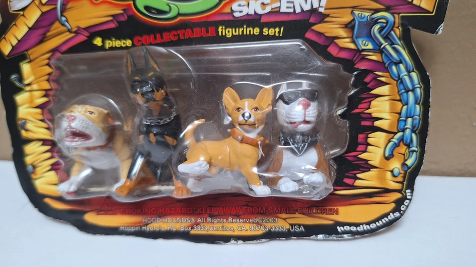 Homies HOOD HOUNDS Set de Estatuillas Sic-Em! Serie 2 2003 raro difícil de encontrar Foto 4 de 4