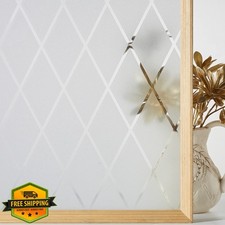 VELIMAX Lattice Frosted Window Film 23.6"x118"
