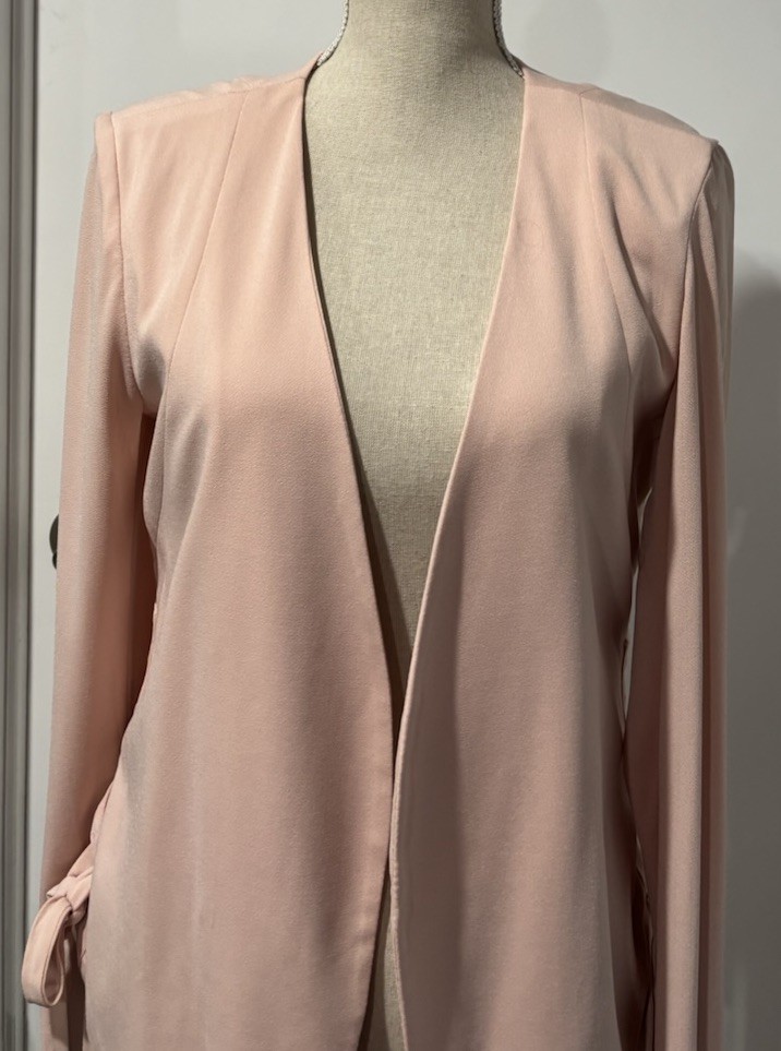 BCBGeneration Peach Open Front Colarless Blazer J… - image 2