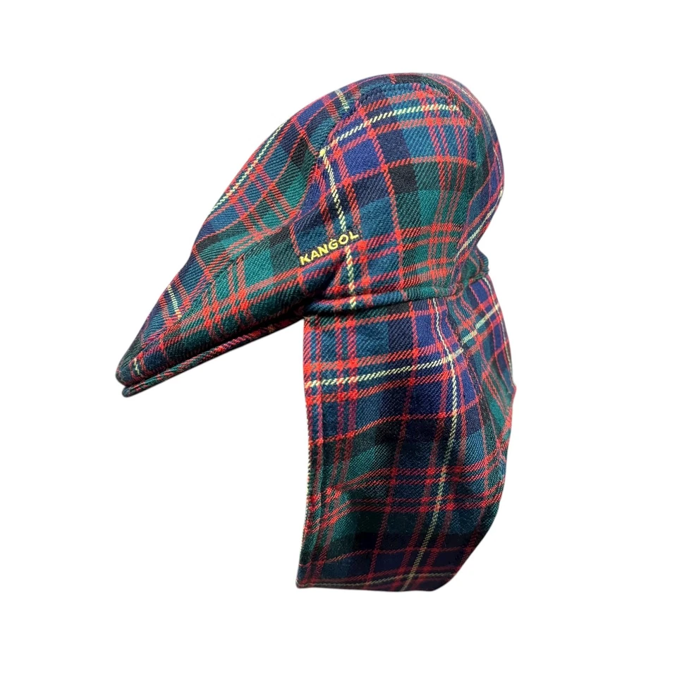 Gorra plana de lana a cuadros Kangol de colección tartán sombrero de noticiero para hombre pequeño nuevo con etiquetas Inglaterra Foto 2 de 4