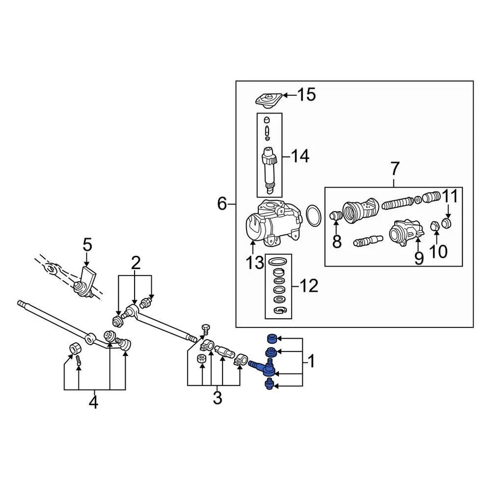 For Ford E-450 Super Duty 08-24 Ford 8C2Z3A130D Left Inner Steering Tie Rod End Foto 3 de 4
