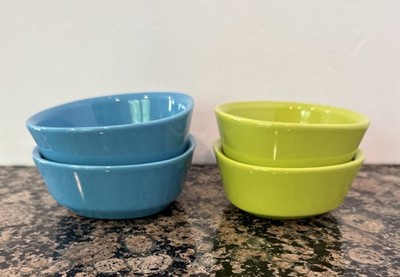 CW by CorningWare 4-Piece Stoneware Dip Bowl Set Blue And Green 8 oz and 6 oz