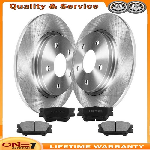 Rear Drilled & Slotted Brake Rotors + Ceramic Pads Kit For Toyota Camry Avalon Lexus ES300h
