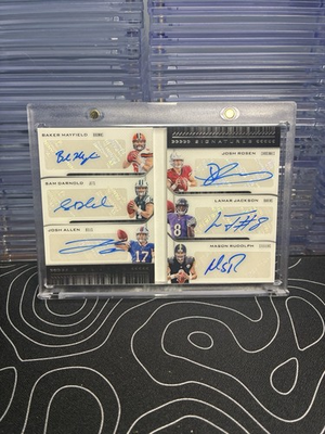 #ad 2018 Panini Playbook Allen Lamar Mayfield Darnold Booklet Auto 15 Chaser Pack $29.99
