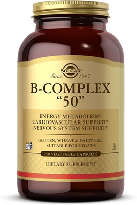 Solgar B-Complex 50 250 Veg Caps Energy Heart Nerve Support