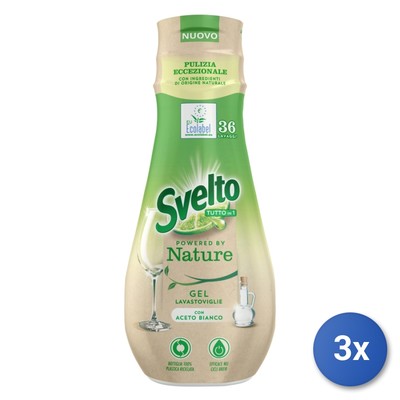 3X Svelto Geschirrspülgel 640 Ml. Nature Essig