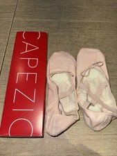 NEW 2027 Juliet Capezio Women  s Ballet Slippers Shoes 8.5 W Leather Split Sole