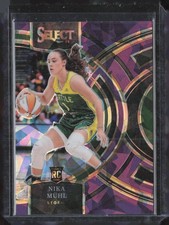 2024 Panini Select WNBA #162 Nika Muhl Premier Prizm Purple Cracked Ice #/149