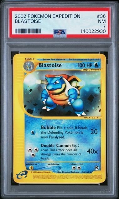 2002 POKEMON EXPEDITION #36 BLASTOISE psa 7 vintage 