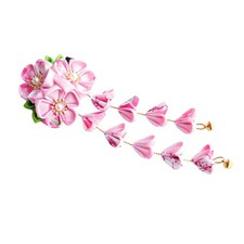 LUOZZY Japanese Hair Clips Kimono Flower Hair Pins with Tassel Kanzashi Hair ...