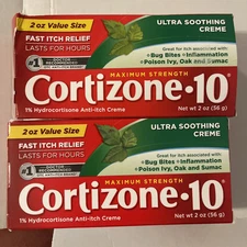 2 Cortizone-10 -Max Strength Ultra Soothing Creme - 2 Oz Each - Exp. 2/2027
