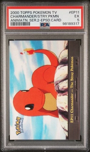 2000 TOPPS POKEMON TV ANIMATION SERIES 2 EPISODE CARDS #EP11 CHARMANDER PSA 5