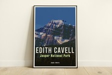 Mount Edith Cavell Jasper National Park Alberta Canada Nature Art Poster Noframe
