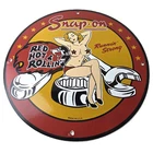 Vintage Snap-On Tools Porcelain Sign - Auto Wrench Gas Service Garage Shop Sign