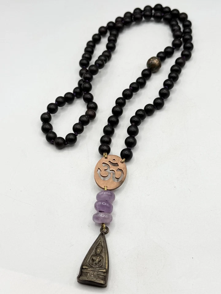 Jen Stock long beaded stone pendant Buddha necklace - Image 2 of 4