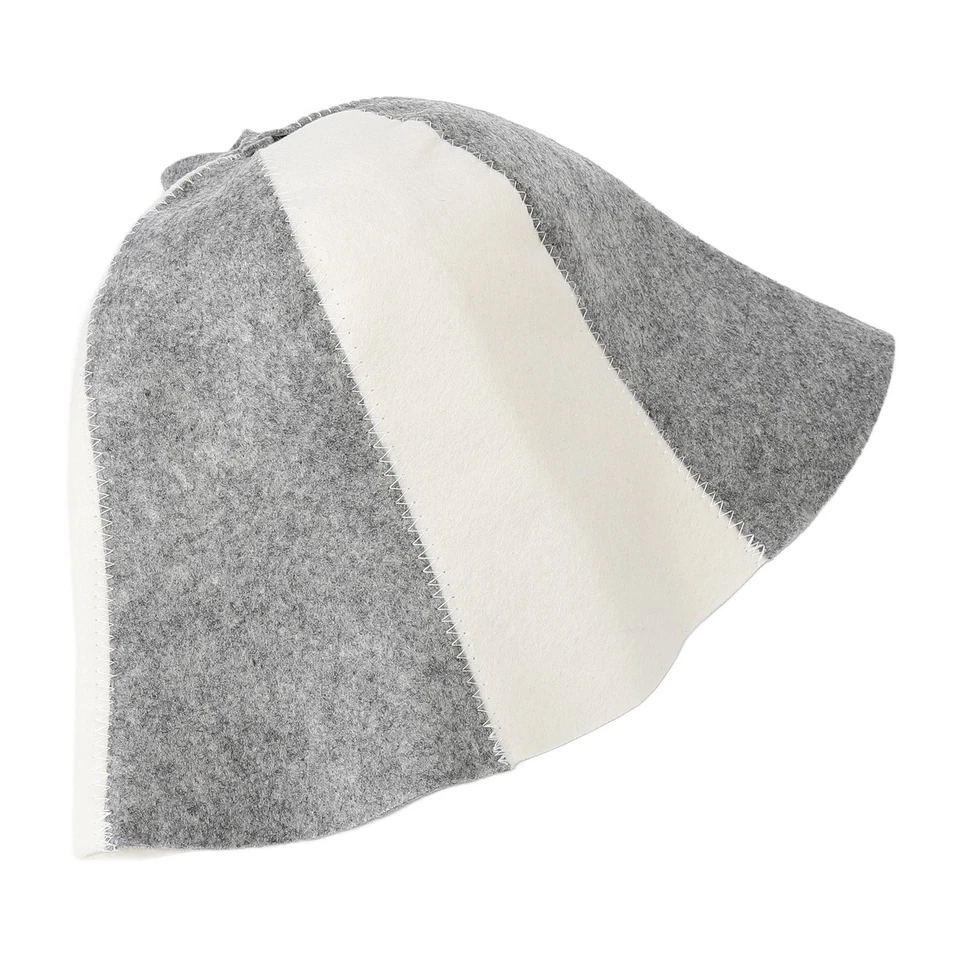 Sauna Hat Water Absorption Breathable Head Protec-tion Felt Sauna Cap Bath Hair - Image 3 of 4