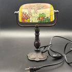 Vintage Tiffany Style Night Lamp 10” Tall Dolphins/Turtle Ocean Theme
