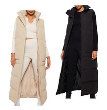 I Saw It First Ladies Without Hood Longline Padded Gilet Sizes From 6 To 18