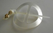 Vintage White Celluloid Hair Stick Hair Accessory