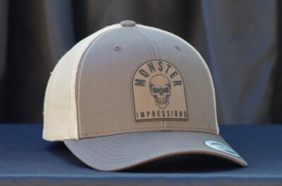 Monster Impressions Skull Tombstone Brown Trucker SnapBack Hat YP Classics