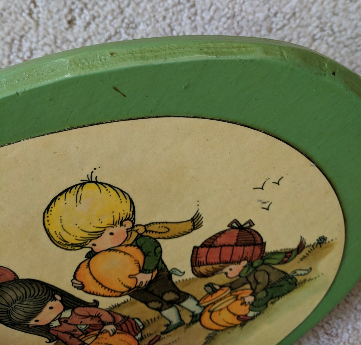 Joan Walsh Anglund Type Vtg Picture Illustration Children~Autumn