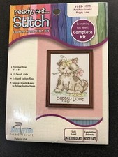 Janlynn Counted Cross Stitch Kit Puppy Love 999-1008 6" x 8" NEW