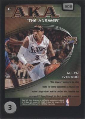 2003-04 Upper Deck Victory - Allen Iverson #202 for sale | eBay