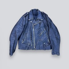 Vintage 1970's Harley Davidson AMF Leather Jacket Size 48 Thrashed Distressed