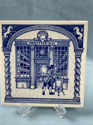 Delft Holland Hand Painted Apotheek Porcelain Tile