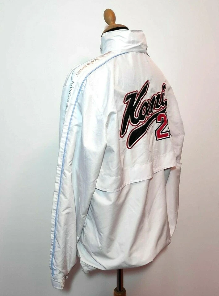 Chaqueta deportiva Karl Kani vintage Chicago 23 Jordan XL blanca años 90 hip hop deportiva para hombre Foto 4 de 4