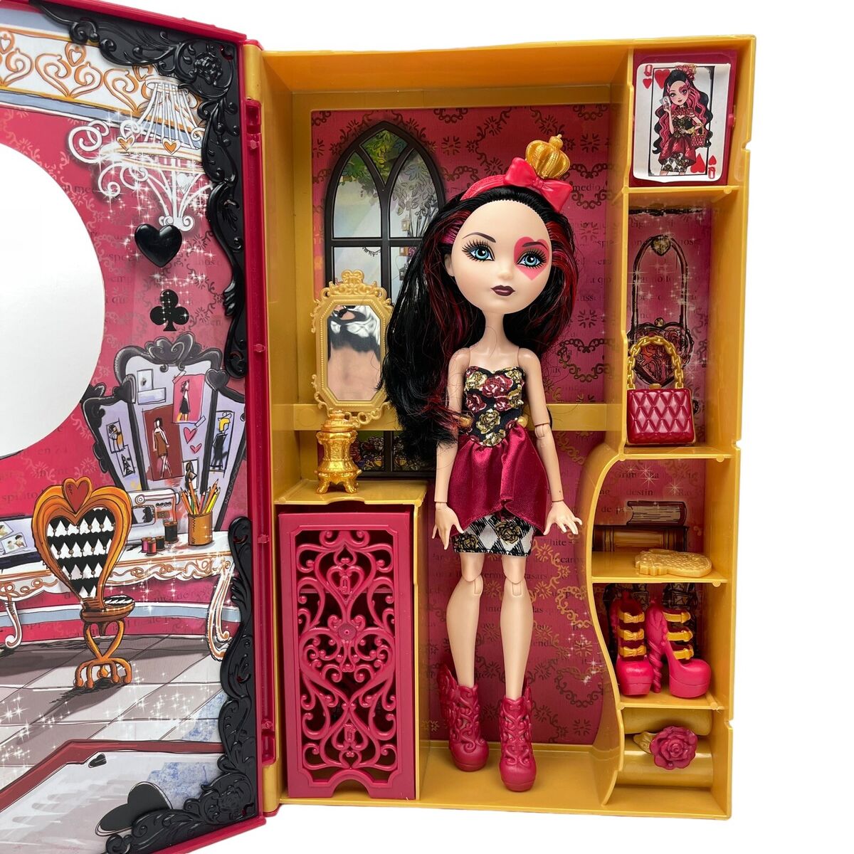 Mattel 2014 Ever After High - Spring Unsprung - Lizzie Hearts Book Playset  Doll