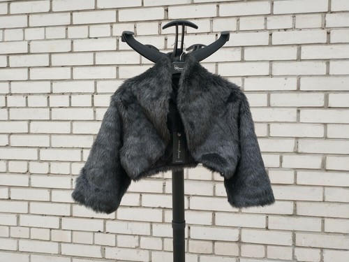 womens faux fur bolero jacket size 