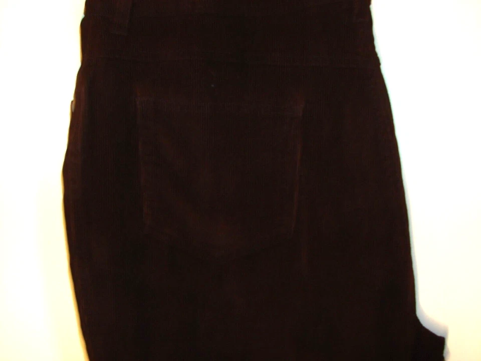 Pantalones de mezclilla (R)ELATIVITY para mujer talla 16 P marrón pana mezcla de algodón Foto 4 de 4