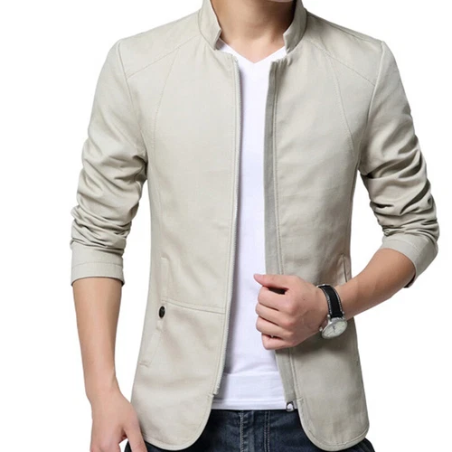 Blazer uomo casual cappotto giacca top slim fit business formale un bottone tuta cappotto - Foto 10 di 28