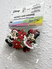 6-Piece | Dress it Up DISNEY Mickey & Minnie Christmas Holiday Buttons