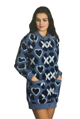 Lovable Vestaglia Donna Giacca Da Camera Donna In Pile VESTAGLIA GIACCA  CASA PILE DONNA PATRIZIA 2364 APERTA INVERNALE