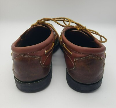 Allen Edmonds Millbridge Brown Leather Boat Shoes 12 B Goodyear Soles Broke Lace Allen Edmonds Millbridge Brown Leather Boat Shoes 12 B  main image 3